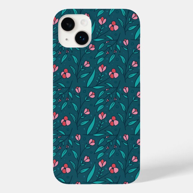 Funda De Case-Mate Para iPhone Patrón de rosas simples (Reverso )