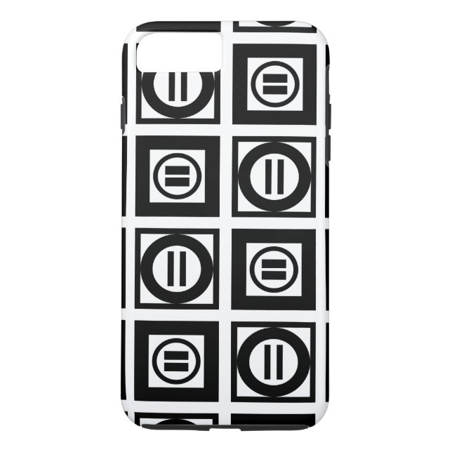 Funda De Case-Mate Para iPhone Patrón de Rótulo geométrico negro y blanco (Reverso)