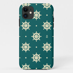 Funda Para iPhone 11 Patrón de rueda de buque de época