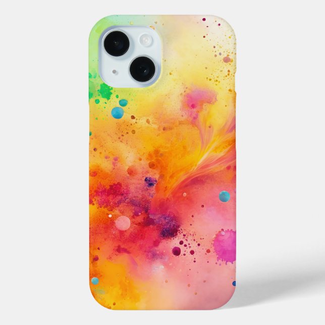 Funda De Case-Mate Para iPhone Patrón de salpicaduras de acuarela abstracta vibra (Reverso )