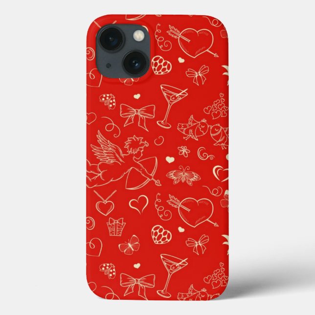Funda De Case-Mate Para iPhone Patrón de San Valentín (Reverso)