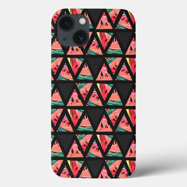 Funda De Case-Mate Para iPhone Patrón de sandía abstracta dibujada a mano (Reverso)