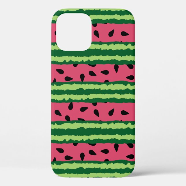 Funda De Case-Mate Para iPhone Patrón de sandía linda rosa y verde (Reverso )