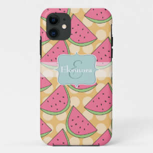 Funda Para iPhone 11 Patrón de sandía, puntos de polka Naranja