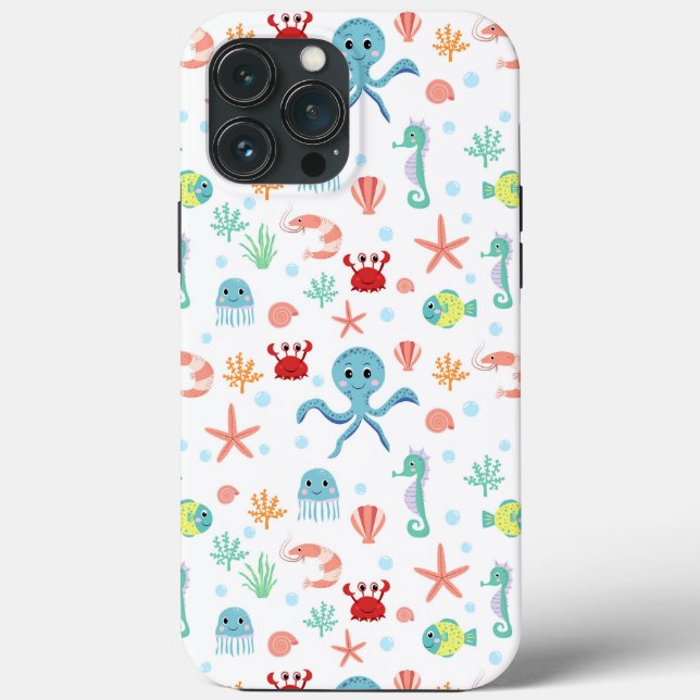 Funda De Case-Mate Para iPhone patrón de Sea World (Reverso )
