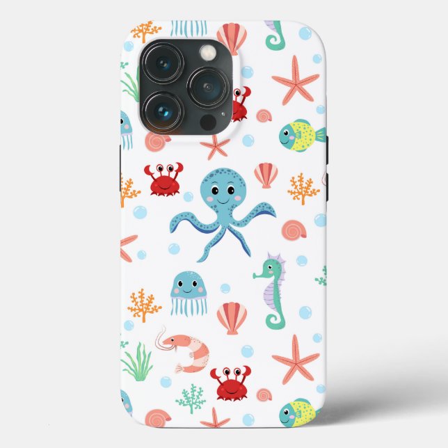 Funda De Case-Mate Para iPhone patrón de Sea World (Reverso )