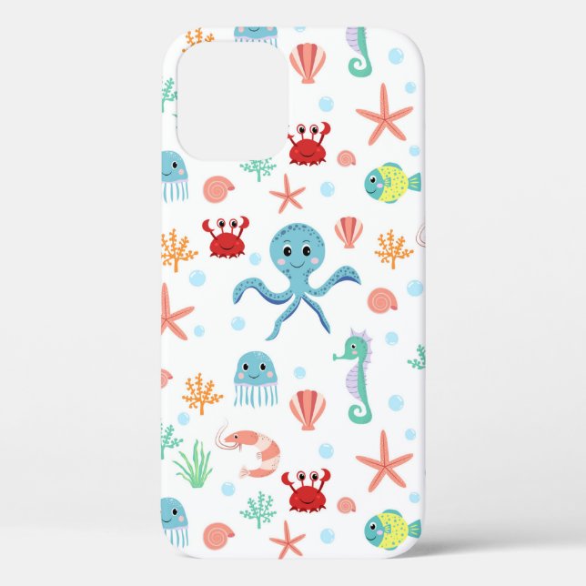 Funda De Case-Mate Para iPhone patrón de Sea World (Reverso )