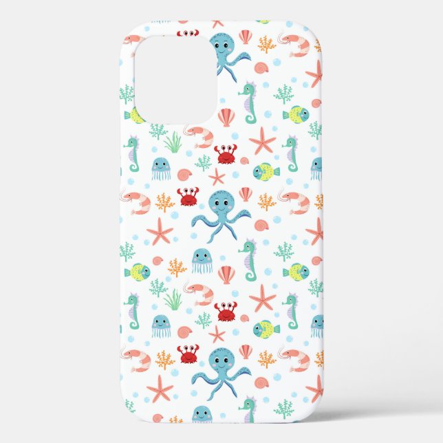 Funda De Case-Mate Para iPhone patrón de Sea World (Reverso )