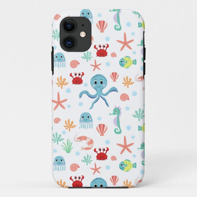 Funda De Case-Mate Para iPhone patrón de Sea World (Reverso)