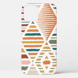 Funda Para iPhone 12 Patrón de Seamless Tribal Argyle Étnico. Tradicion