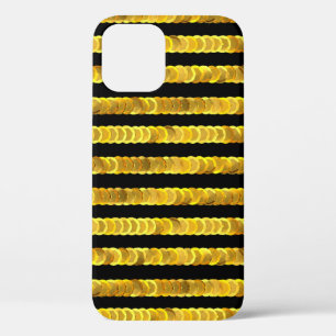 Funda Para iPhone 12 Patrón de secuencia, cuentas, diamantes de imitaci