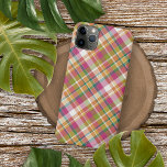 Funda Para iPhone 11 Pro Max Patrón de Shabby Chic Flair Madras<br><div class="desc">Patrón contemporáneo de seda rosada, verde, naranja y blanco. Hermosa, moderna y fresca cubierta para la moda y amante del arte, amante de las caderas, amante del arte y amante del humor que quiere proteger su teléfono del polvo y la suciedad, el desgaste y el desgaste. Este diseño está disponible...</div>