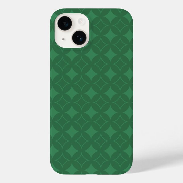 Funda De Case-Mate Para iPhone Patrón de Shippo Verde (Reverso )