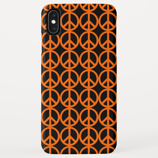 Funda De Case-Mate Para iPhone Patrón de signo de paz naranja (Reverso)