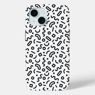 Funda Para iPhone 15 Patrón de silenciamiento retro