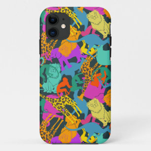 Funda Para iPhone 11 Patrón de siluetas animales