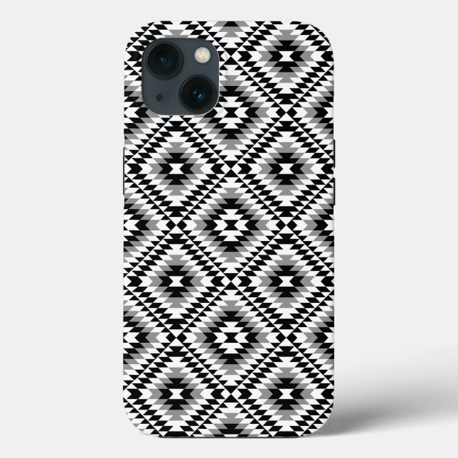 Funda De Case-Mate Para iPhone Patrón de símbolo azteca estilo BW+Gray (Reverso )