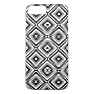 Funda Para iPhone 8 Plus/7 Plus Patrón de símbolo azteca estilo BW+Gray