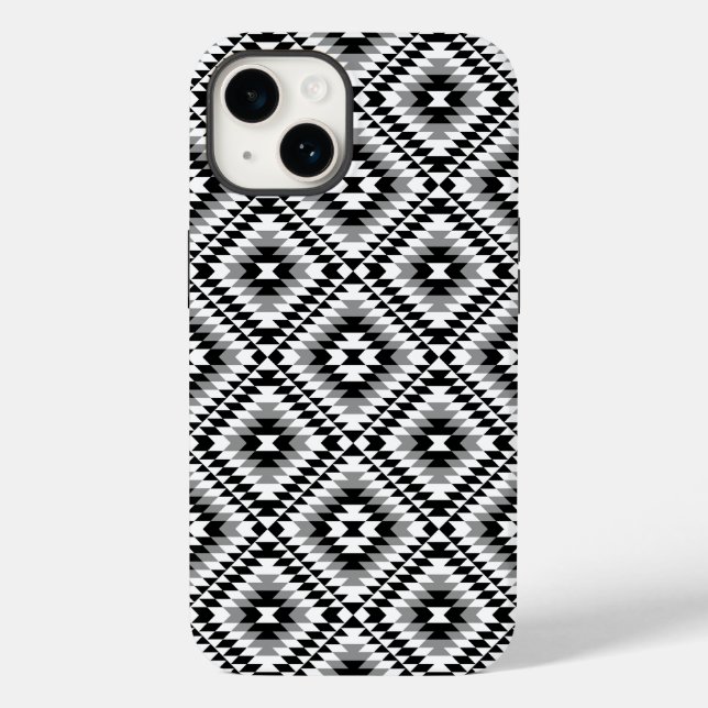 Funda De Case-Mate Para iPhone Patrón de símbolo azteca estilo BW+Gray (Reverso )