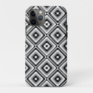 Funda Para iPhone 11 Pro Patrón de símbolo azteca estilo BW+Gray