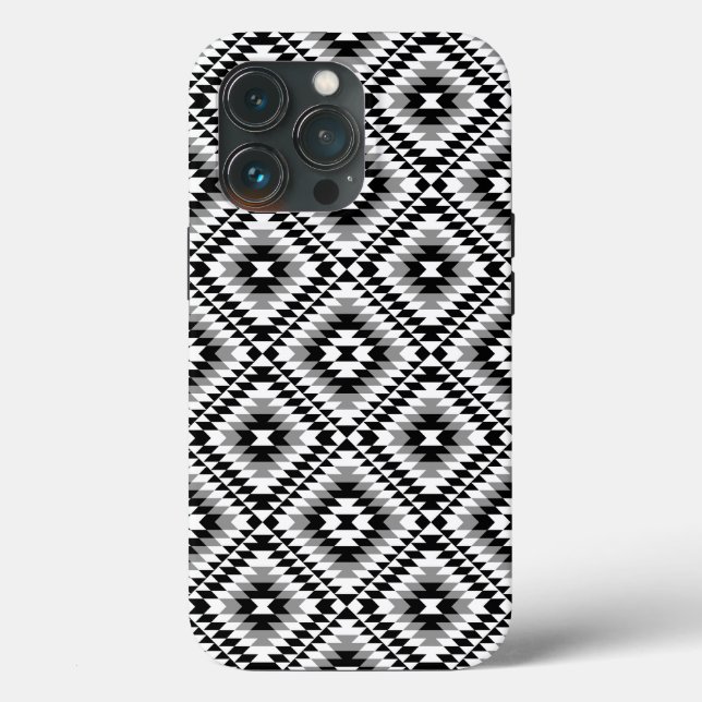 Funda De Case-Mate Para iPhone Patrón de símbolo azteca estilo BW+Gray (Reverso )