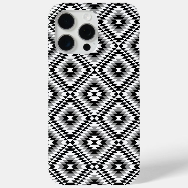 Funda De Case-Mate Para iPhone Patrón de símbolo azteca estilo BW+Gray (Reverso )