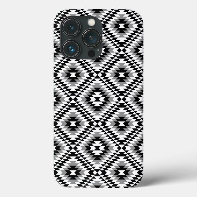 Funda De Case-Mate Para iPhone Patrón de símbolo azteca estilo BW+Gray (Reverso )