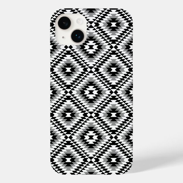 Funda De Case-Mate Para iPhone Patrón de símbolo azteca estilo BW+Gray (Reverso )