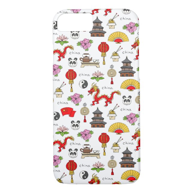 Funda De Case-Mate Para iPhone Patrón de símbolos de China (Reverso)