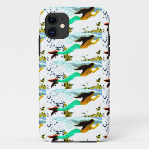 Funda Para iPhone 11 patrón de sirena de natación