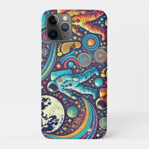 Funda Para iPhone 11 Pro Patrón de Spacewalk Astronauta colorido