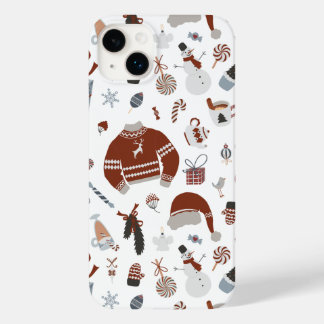Funda Para iPhone 14 Plus De Case-Mate Patrón de suéter de Navidades retro