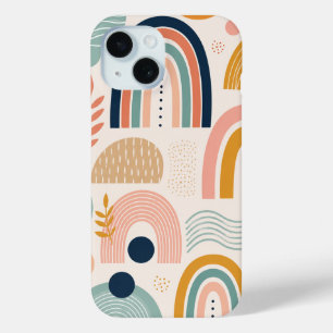 Funda Para iPhone 15 Patrón de Superficie Abstracto Arco de Prisma Past
