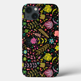 Funda Para iPhone 13 Patrón de superficie floral - Papel de escritorio 
