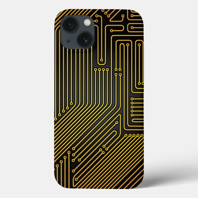 Funda De Case-Mate Para iPhone Patrón de tablero de circuitos informáticos (Reverso)
