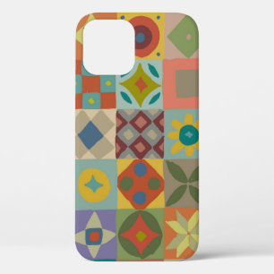 Funda Para iPhone 12 Patrón de Talavera. Papeleo indio. Nombre en turco