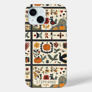 Funda Para iPhone 15 Patrón de tallo otoñal de arte popular   Cosecha R