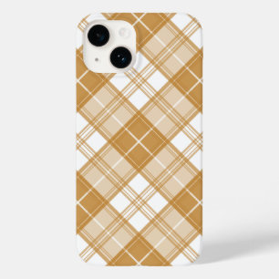 Funda Para iPhone 14 De Case-Mate Patrón de Tartán Blanco Marrón yxm0uat9
