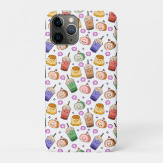 Funda Para iPhone 11 Pro Patrón de té Kawaii Boba