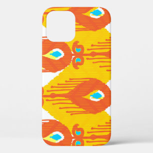 Funda Para iPhone 12 Patrón de tela de Ikat: Diseño de cosecha étnica.