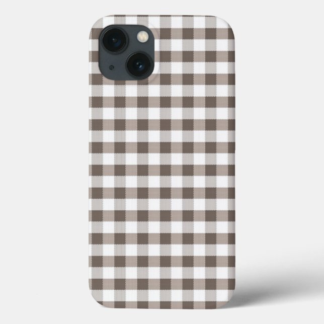 Funda De Case-Mate Para iPhone Patrón de tela de tabla marrón (Reverso)