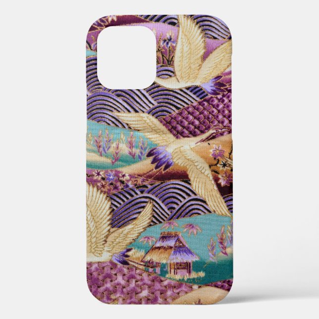 Funda De Case-Mate Para iPhone Patrón de tela textil (Reverso )