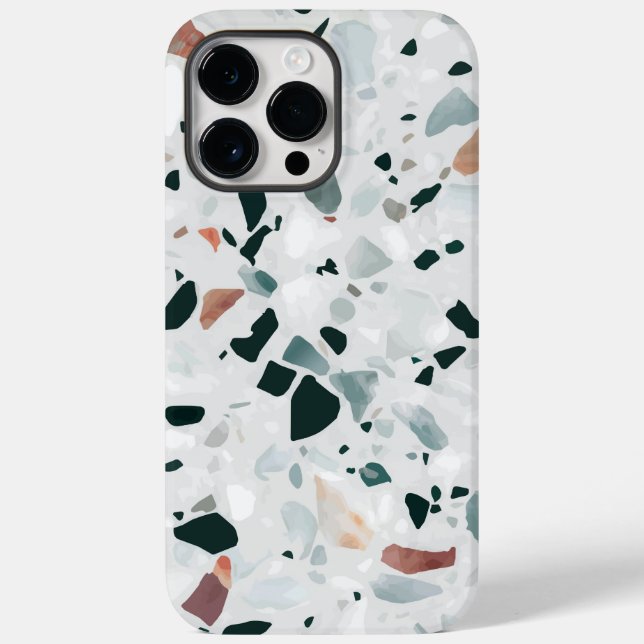 Funda De Case-Mate Para iPhone Patrón de Terrazzo abstracto moderno (Reverso )