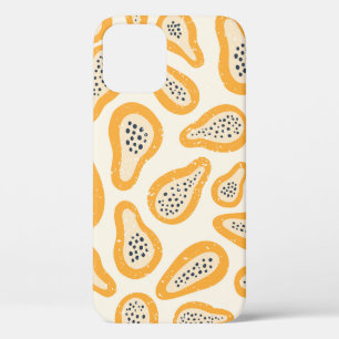 Funda Para iPhone 12 Patrón de textura abstracta de frutos con papaya y