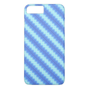 Funda Para iPhone 8 Plus/7 Plus Patrón de textura de banda de crochet de Knit azul