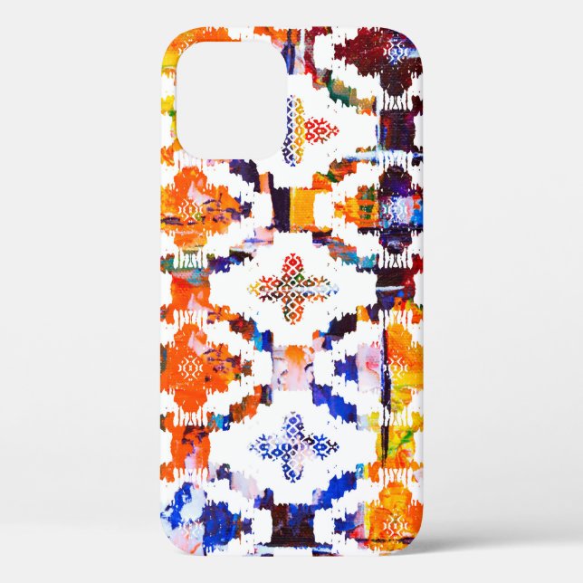 Funda De Case-Mate Para iPhone Patrón de textura geométrica con efecto de acuarel (Reverso )