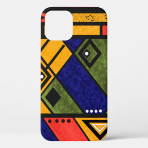 Funda Para iPhone 12 Patrón de textura tradicional africano sin soldadu