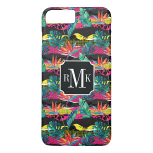 Funda Para iPhone 8 Plus/7 Plus Patrón de textura tropical abstracto neón