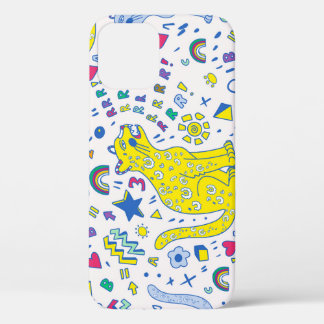 Funda Para iPhone 12 Patrón de tigre infantil y arcoiris