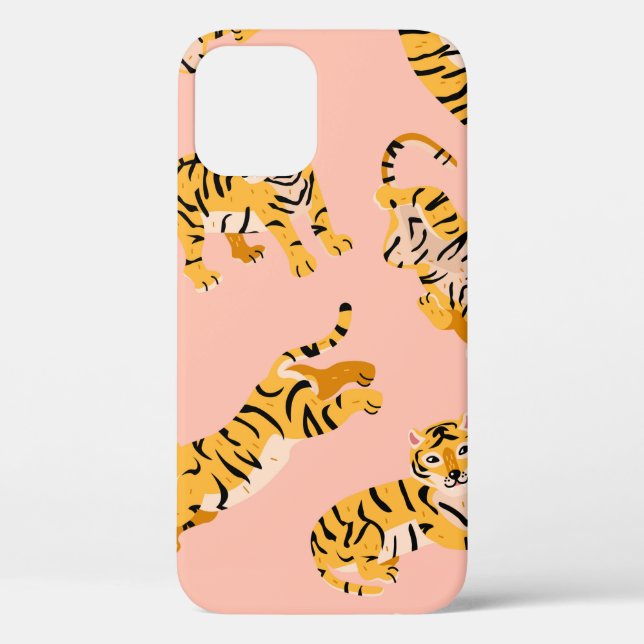 Funda De Case-Mate Para iPhone Patrón de tigres sin soldadura (Reverso )